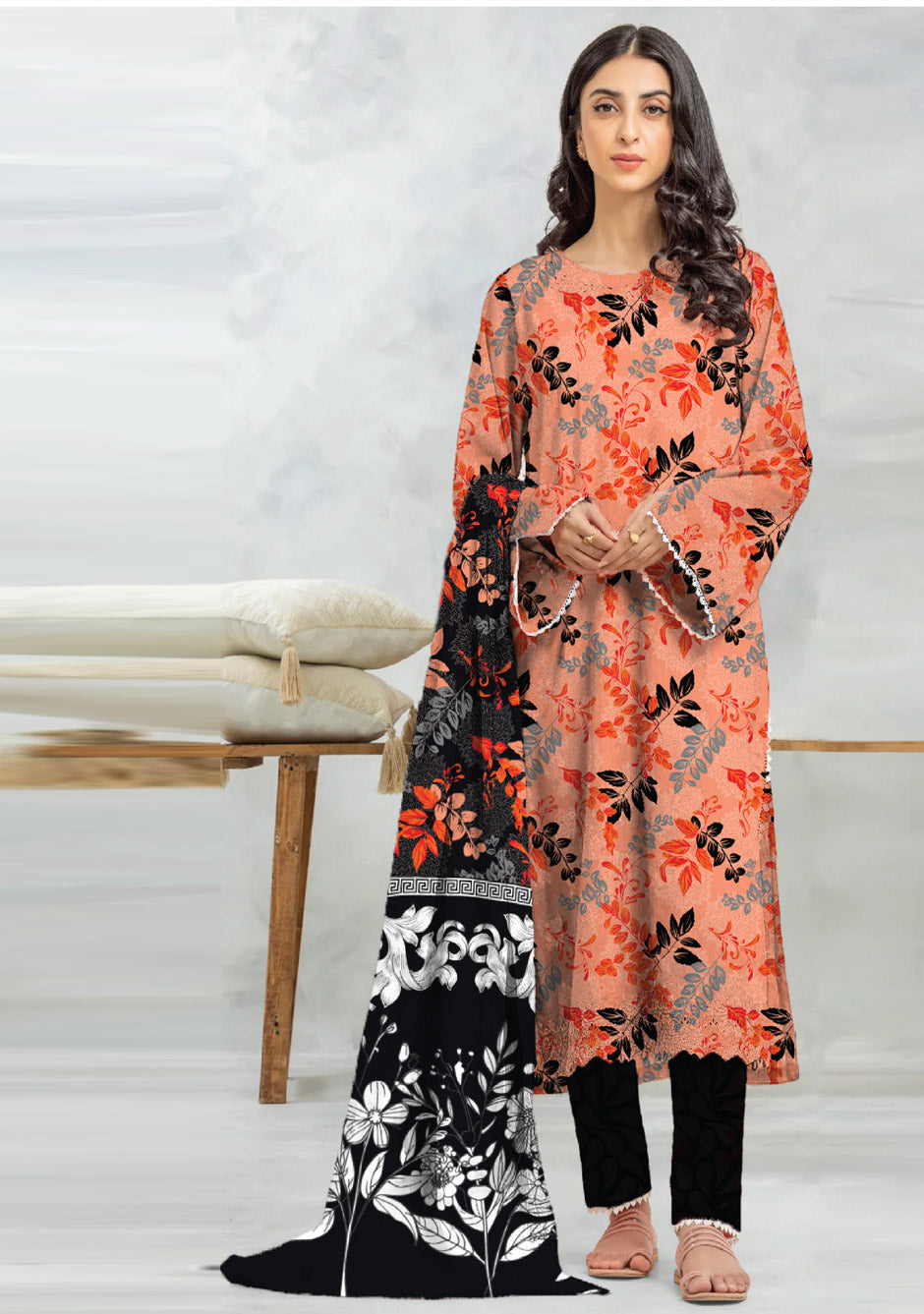 Digital Printed Lawn Collection 3 Piece NG-147