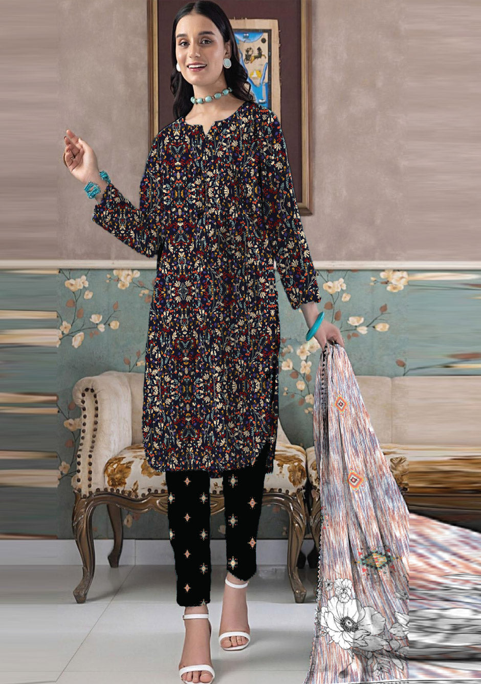 Digital Printed Lawn Collection 3 Piece NG-145