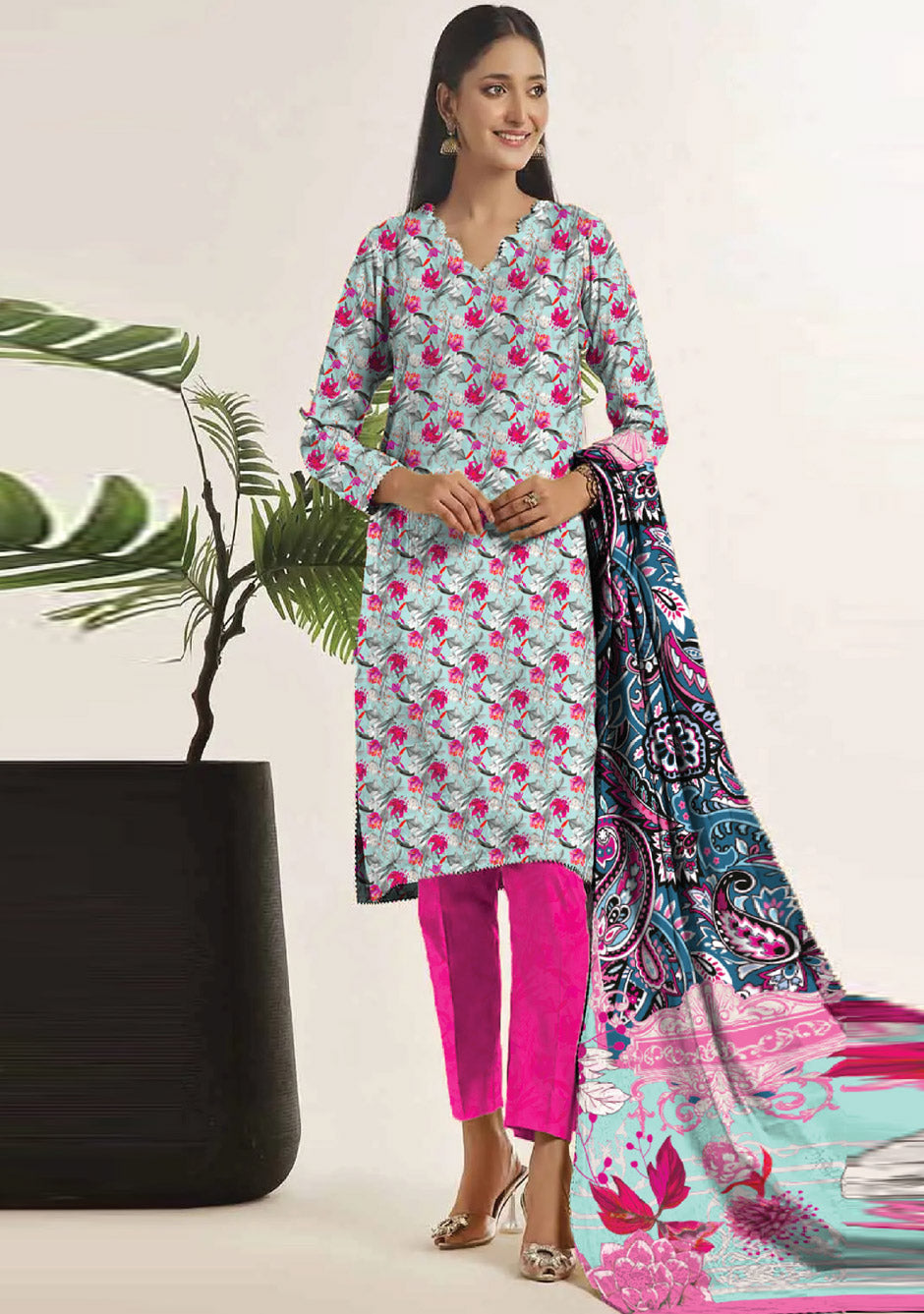 Digital Printed Lawn Collection 3 Piece NG-144