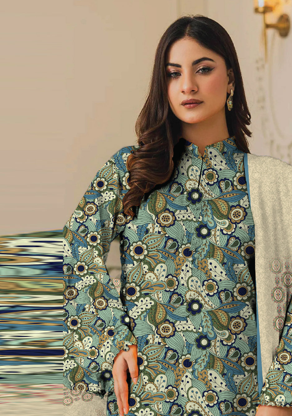 Digital Printed Lawn Collection 3 Piece NG-143