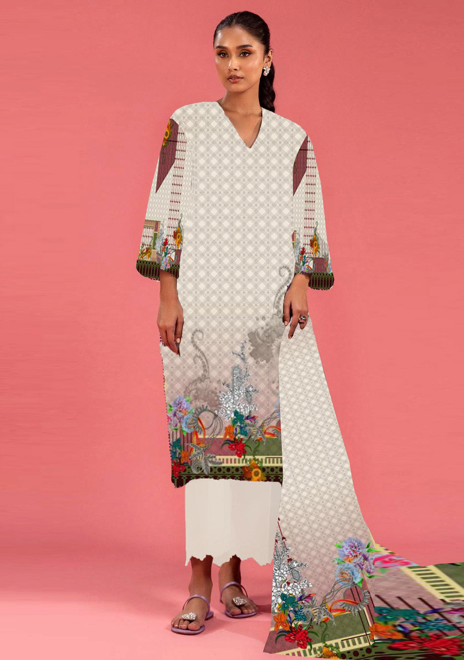 Digital Printed Lawn Collection 2 Piece NG-177